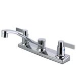 KINGSTON BRASS FB2121NDL 7-11/16" in Spout Reach Nuvo Fusion 8" Centerset Kitchen Faucet, Polished Chrome