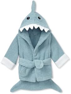 Baby Aspen "Let The Fin Begin Blue Terry Shark Robe, Blue, 0-9 Months