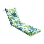 Pillow Perfect Chaise Lounge Cushion, Polyester, Blue, 72.5" x 21"