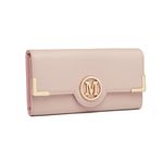 Miss Lulu Purses for Women Long Wallet Ladies Zipper Pocket Multiple Card Slots PU Leather with Metal Buckle