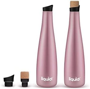 Grand Fusion Icy Bev 750mL Leakproof Wine Carafe Keeps A Whole Bottle Cold Up To 12 Hours. Double Wall Insulated Stainless Steel and Vacuum Sealed To Help Retain Fizz for Prosecco or Champagne