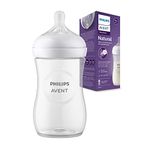 Philips Avent Natural Baby Feeding Bottle | No.1 Brand Recommended by Moms Worldwide | Ideal for 1 months+| Natural Response Technology Mimics Breastfeeding | Uniquely Designed Nipple releases milk only when baby drinks | Pack of 1 | SCY903/01