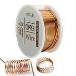 UTILE 18 20 22 24 Gauge Soft 99% Copper Wire, 90 ft /8-Yards, Jewelry, Beading and Craft Wire, Jewelry Making, Making Hobby Craft, Decorations, Floral Decor - (Copper 18 Gauge)