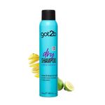 Got2b Dry Shampoo Extra Volume, Instant Hair Cleanser With Oil Absorbing Formula And 48hrs Fragrance of Lemon & Bergamot, 200 ml