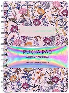 Pukka Pad, A5 Undated Daily Planner Pad 115 Sheets of 80GSM Paper with Daily Schedule, To-Do List, and Notes/Sketches Sections – 21 x 15cm, Cream