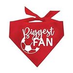 Biggest Fan Soccer Dog Bandana (Red
