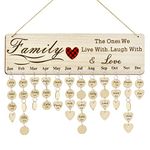 Gifts for Mom form Daughter Son Family Birthday Anniversary Reminder Calendar Board Wooden Home Wall Hanging Decor Bithday Christmas Gifts for Grandma Grandparents