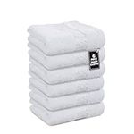 LANE LINEN White Washcloths 6 Pack 