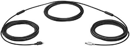 Logitech Extended Cable for Group Video Conferencing System, 15 Meters, Mini-DIN-6, FCC Class (A), CE, RoHS,Laptop/PC/Mac - Black