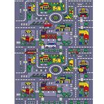 Children's Play Village Mat Town City Car Roads Rug 100cm x 165cm (3'3" x 5'5")