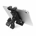 CLMCL Exercise Bike Tablet Holder,Treadmill Exercise Gym Tablet Mount - Adjustable Indoor Handlebar Bracket for iPad Pro 9.7, 10.5, 12.9, Air Mini 2 3 4 5 6, iPhone, Samsung Tab, 4.7-13" Tablets stand