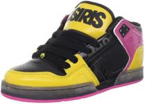 Osiris Women's NYC 83 Mid Skate Shoe,Black/Yellow/Pink,6 M US