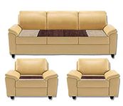 Yellow Weaves Polyester Feather Touch Sofa Slipcovers Coffee Beige, 5-Seater, (22 X 68 Inch - 1 Piece, 22 X 22 Inch - 2 Piece)