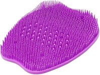 AUGEN Shower Foot Massager Scrubber Brush Cleaner Acupressure Mat with Non Slip Suction Cups for Foot, Manual Massager Pad Exfoliation (Purple)