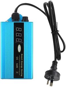 Intelligent Power Energy Saver 50KW 90-265V Intelligent Electricity Saving Box Saving Power Resources Up to 35% with AU Plug LED and Wall Hook for Home/Office/Factory/School Use