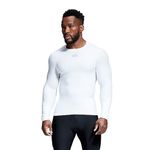 Canterbury Men's Thermoreg Long Sleeve Top | Compression Shirt | Base Layer Top With Heat Retention & Thermal Regulation, White, XS