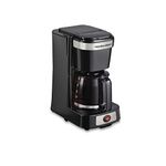 Hamilton Beach 5 Cup Compact Drip Coffee Maker, Works with Smart Plugs, Glass Carafe, Black (46110)