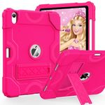 Cantis Case for ipad 10th Generation 10.9 inch 2022, iPad 10th Case with Kickstand & Pencil Holder, Heavy Duty Shockproof Rugged Protective Cover for 10.9'' iPad 10th Gen (Hot Pink)