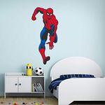 Fuzzy Spider Man Wall Sticker(Vinyl 100 cm X 45 cm)