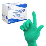 Dynarex Sterile Nitrile Surgical Gloves, Powder-Free and Puncture-Resistant Nitrile Gloves, Used in Hospitals, Surgery Centers and More, 6 Mil, Size 7.5, 1 Box of 50 Surgical Gloves