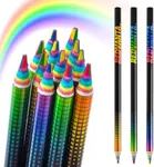REDVANTA Stocking Stuffers, Rainbow Colored Pencils for Kids, Art Supplies for Coloring, Drawing, Shading, Stocking Stuffers for Teen Girls, Christmas Gifts for Kids, 12 Count