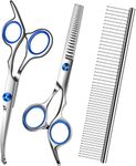 Pet Hair Clippers Scissors Set,Dog Grooming Scissors Kits with Safety Round Tips, Heavy Duty Stainless Steel