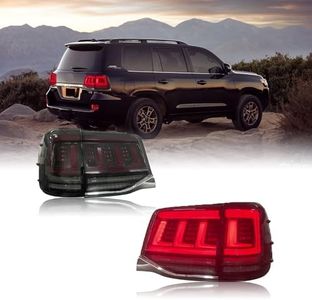 KYSLFZ Tail Light,Tail Lights Assembly for Toyota Land crusier 2016-2020 Tail Lamp Rear Tail Light LED Automotive Tail Light Assemblies,Smoke,Left+Right Tail Light