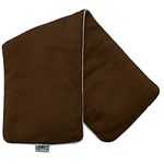 Bucky Hot & Cold Therapy Body Wrap to Relieve Sore or Achy Muscles, All Natural Buckwheat Seed Filling with Removable & Washable Cover, Use For Neck, Back, or Menstrual Pain Relief - Mocha