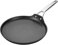 MSMK 11 Inch Crepe Pan with Spreader, Titanium and Ceramic Nonstick Flat Skillet Pancake Tawa Dosa Tortilla Pan, Induction Compatible, PFOA Free, Oven Safe to 700°F