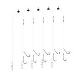 Luroad 5pcs Sea Fishing Pulley Rigs Single Hooks & Double Hooks, Pre Tied Fishing Rigs Hook Sizes 1/0, 2/0, 3/0 for Beach Casting Shore Fishing Flounder, Whiting (3/0, 5pcs Double Hook)