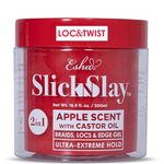 Esha Slick N Slay Braiding Gel – 3-in-1 Braid and Edge Gel – Ultra Extreme Hold Gel for Hair – Hydrating and Conditioning Shining Gel – Fast Dry Locking Gel for Locs, Twists, Braids (APPLE, 17 oz.)