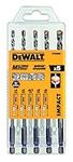 Dewalt multi-purpose drill bit, set of 5 pieces DT60099-QZ shock-proof, pack of 1, silver