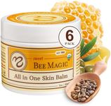 Sweet Bee Naturals - Organic Certified All-in-One Balm & Ointment for Face & Body, Multipurpose Moisturizer for Dryness, & Irritation, Bee Magic Skin Care Essentials - 6 Jars (2oz Each, 12oz Total)