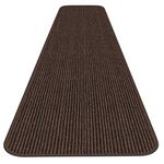 House, Home and More Indoor Outdoor Double-Ribbed Carpet Runner with Skid-Resistant Rubber Backing - Bittersweet Brown - 3 Feet x 10 Feet