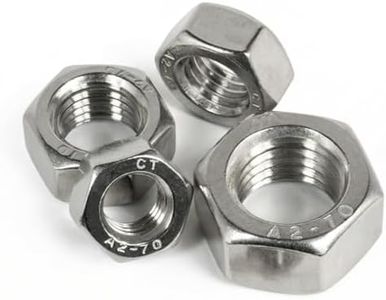 BOLDGNAITE 80 pcs M6 Hex Nuts, 304 Stainless Steel Hexagon Nuts, Metric Coarse Thread, Heavy-Duty Corrosion-Resistant Stainless Steel Nuts for Machinery, Automotive, DIY & Home Projects