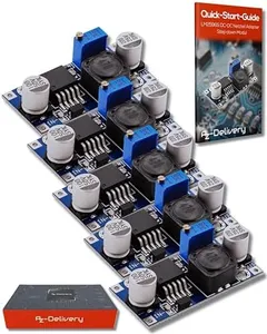 AZDelivery 5 x Compatible with LM2596S DC-DC Power Supply Adapter Step Down Module Compatible with Arduino Including eBook