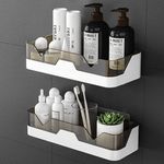 BLYPHOO Shower Caddy Adhesive Shower Shelf for Bathroom 2 Pack: Premium Bathroom Wall Organizer - No Drilling Shower Organizer - Adhesive Kitchen Storage Rustproof Storage Rack