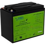 12V 50Ah Deep Cycle AGM Battery, High Capacity 12V Rechargeable Battery, Sealed Lead Acid Replacement 12V Battery for RV, wheelchair, electric fences, ham radios, trolling motors, and more