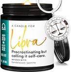 WAX & WIT Libra Gifts for Women, Zodiac Gifts for Women, Astrology Gifts, Zodiac Candles, Libra Candle, September Birthday Gifts for Women, October Birthday Gifts for Women, Astrology Candle - 9oz