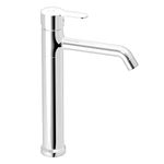 Pixaflo Brass Extended Hot & Cold Single Lever Basin Mixer Tall Boy with 24 inches Long Braided Hoses, Chrome (Fission)