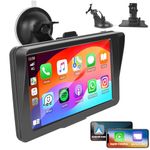 Hikity Wireless Car Stereo with Apple CarPlay & Android Auto, 7 Inch Touchscreen Portable Car Play Car Radio with Bluetooth Hands-free Calling AUX Siri