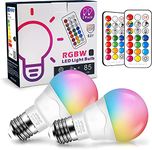 Unisun Colour Changing Light Bulb(Equivalent to 40W),RGB LED E27 Light Bulb with Remote Control, Dimmable Edison Screw Coloured Bulb, Night Light Bulb for Home Bar Party KTV Mood Ambiance