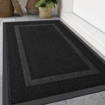 Arotive Front Door Mat Outdoor Indoor Entrance, Non Slip Heavy Duty Sturdy Natural Rubber Mat, Durable & Fade Resistant, Easy Clean Low Profile Welcome Mat for Entryway and Patio, 47 x 32, Black