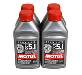 Motul (4 Pack) 100950 100% Synthetic Brake Dot 5.1 Brake Fluid 1/2 Liter or 500 ml