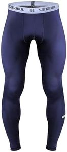 Sanabul Mens Compression Base Layer Workout Jiu Jitsu Spats Tights - Blue - Medium