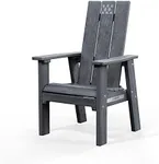 Breeo X Series Adirondack Campfire Chair – Poly Lumber Fire Pit Seat with 304 Stainless Steel Accents, Outdoor Patio & Camping Essentials with Arm Rest - Ergonomic, Sustainable Outdoor Chair - Gray