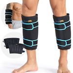 Shin Splint Ice Packs for Injuries Resuable Gel, Calf Ice Pack Wrap Cold Compression Sleeve for Runner, Shin Splints Leg Support Cold Pack, Relief for Swelling and Inflammation (Pack of 2)