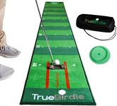 Indoor Putting Mat with Putt Alignment Training Aid, Golf Putting Green with Silicone Cup and Targets, Putting Matt for Indoors (Pro)