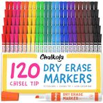 120 Classroom Dry Erase Markers Bulk - White Board Markers Dry Erase, Whiteboard Markers - Erasable, Low Odor, Chisel Tip Dry Erase Marker - School Supplies, Class Set for Kids - 12 Colors