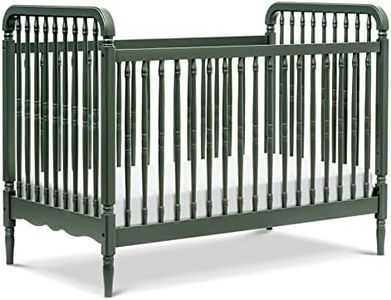 Namesake Liberty 3-in-1 Convertible Spindle Crib with Toddler Bed Conversion Kit in Forest Green, Greenguard Gold Certified (M7101FRGR)